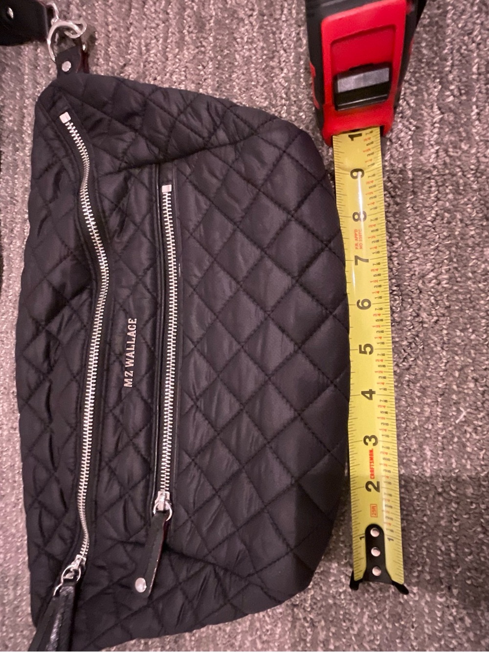 MZ Wallace Crosby Crossbody Sling Bag - Black Nylon - Picture 7 of 8